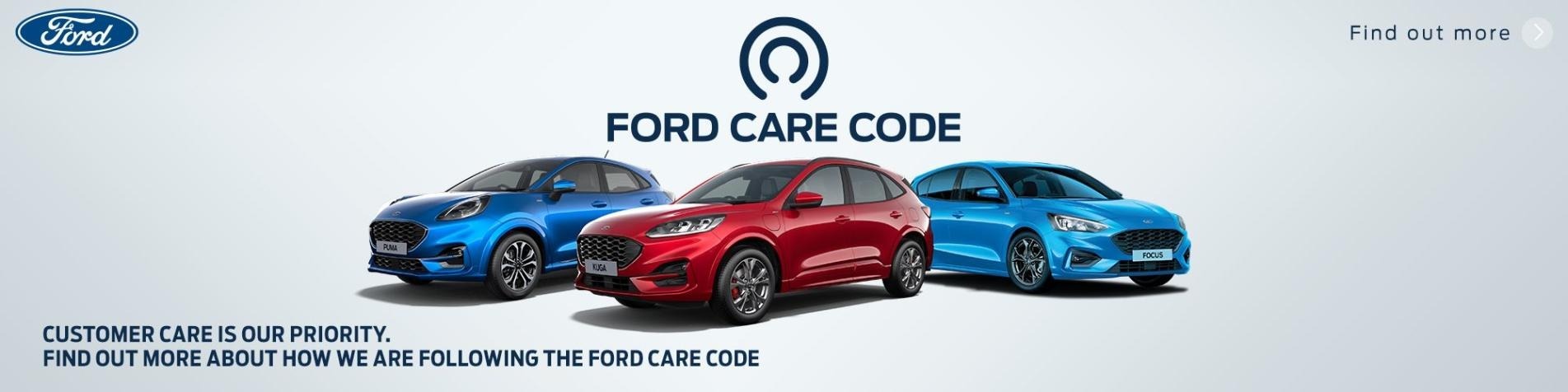 Ford Care code banner
